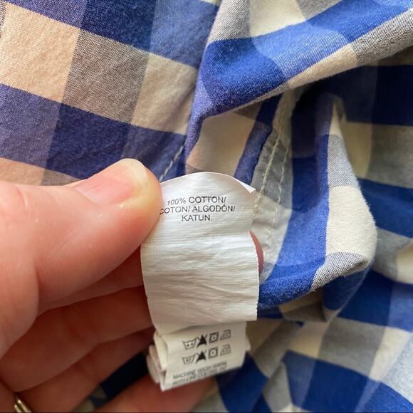 Lucky Brand Blue White Plaid Pull Over Tunic Small - Picture 10 of 12